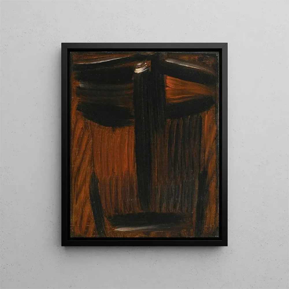 Gemälde Meditation Schwarz Orange Leuchtend - Alexej von Jawlensky | Kunstdruck