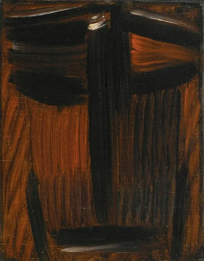 Gemälde Meditation Schwarz Orange Leuchtend - Alexej von Jawlensky | Kunstdruck