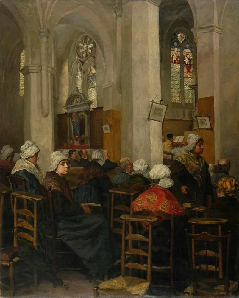 Gemälde La Messe - Charles - Henri Pille | Kunstdruck