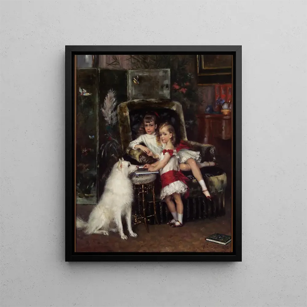 Gemälde Michel und Xénia, Kinder von Kaiser Alexander III. - Albert Edelfelt | Kunstdruck