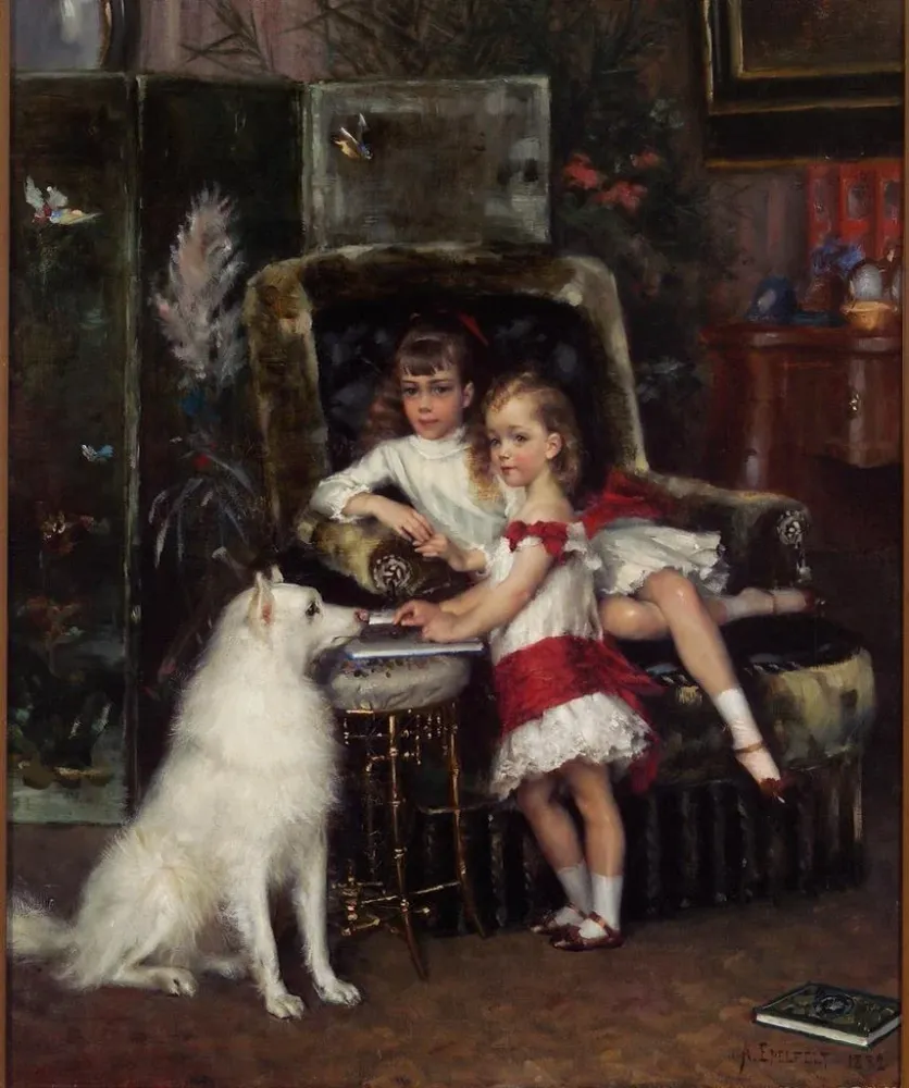 Gemälde Michel und Xénia, Kinder von Kaiser Alexander III. - Albert Edelfelt | Kunstdruck