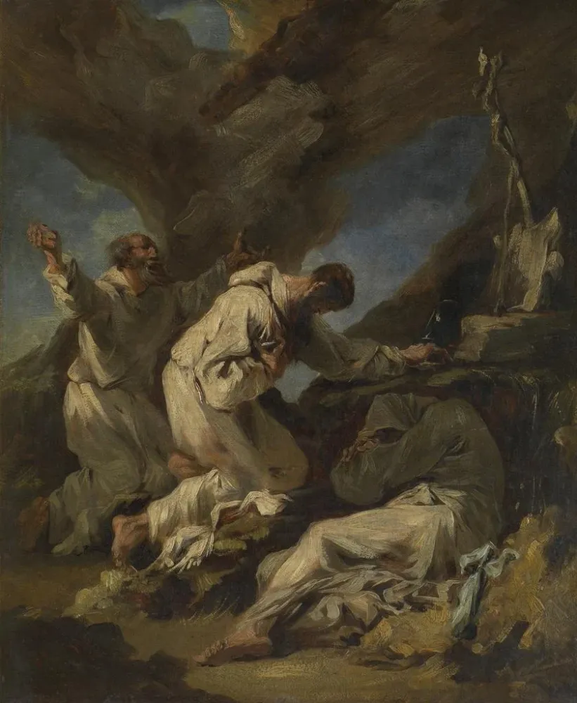 Gemälde Moines en prière - Alessandro Magnasco | Kunstdruck