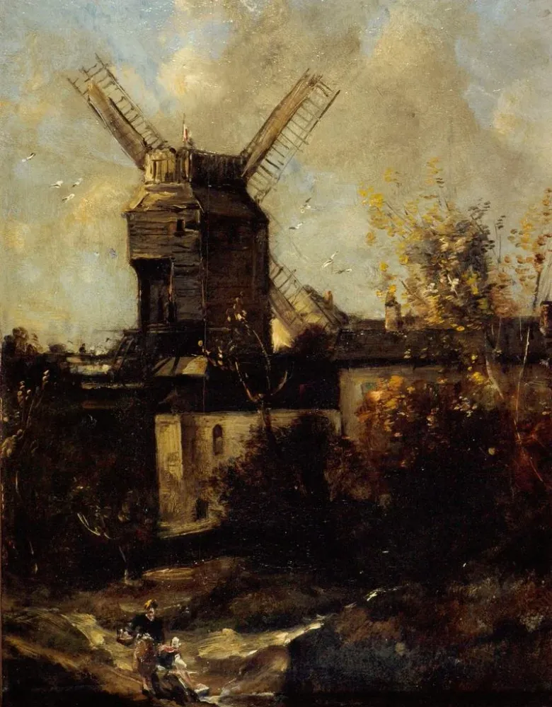 Gemälde Le Moulin de la Galette, Montmartre - Antoine Vollon | Kunstdruck