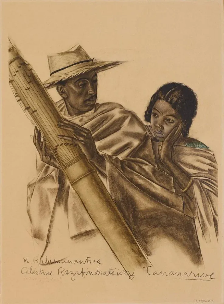 Gemälde Musiker Madagassen Tananarive - Alexandre Iacovleff | Kunstdruck