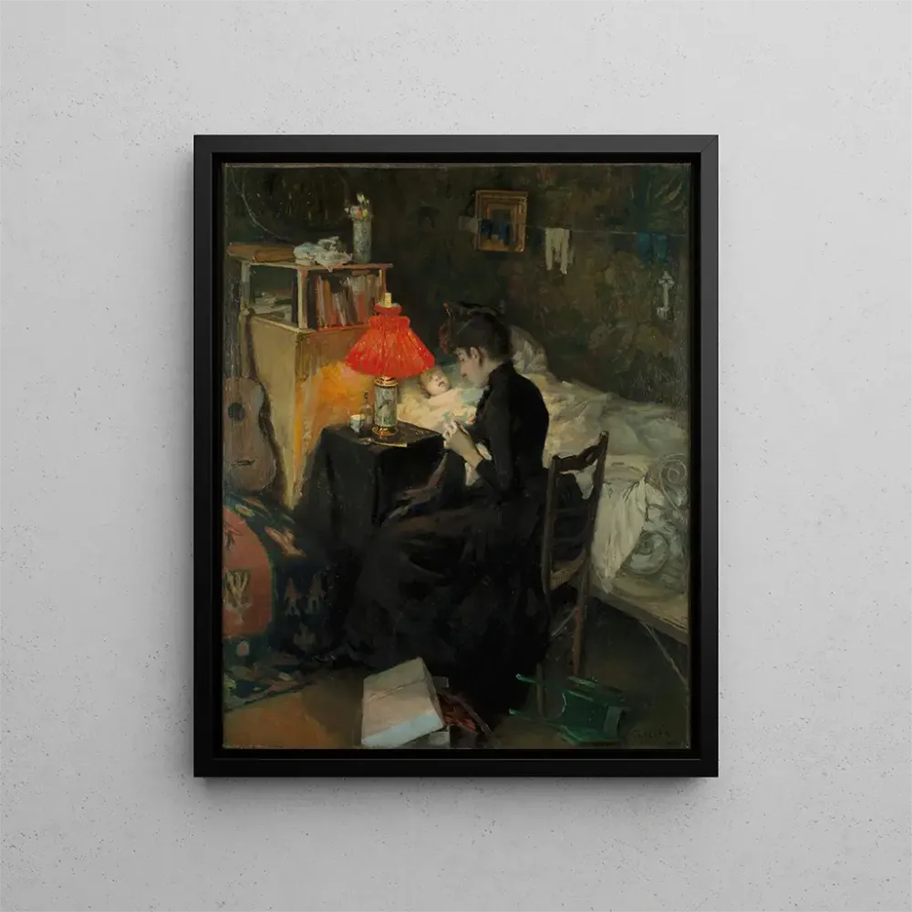 Gemälde Mutter mit kranken Kind - Akseli Gallen-Kallela | Kunstdruck