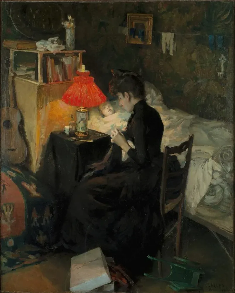 Gemälde Mutter mit kranken Kind - Akseli Gallen-Kallela | Kunstdruck