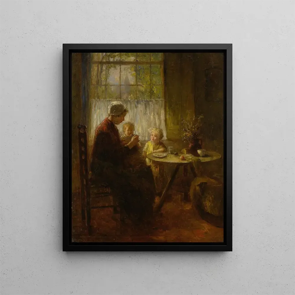 Gemälde Mutter stillt ihr Kind - Bernard de Hoog | Kunstdruck
