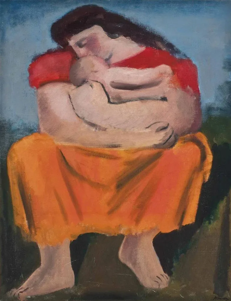 Gemälde Mutter und Kind - Bernard Meninsky | Kunstdruck