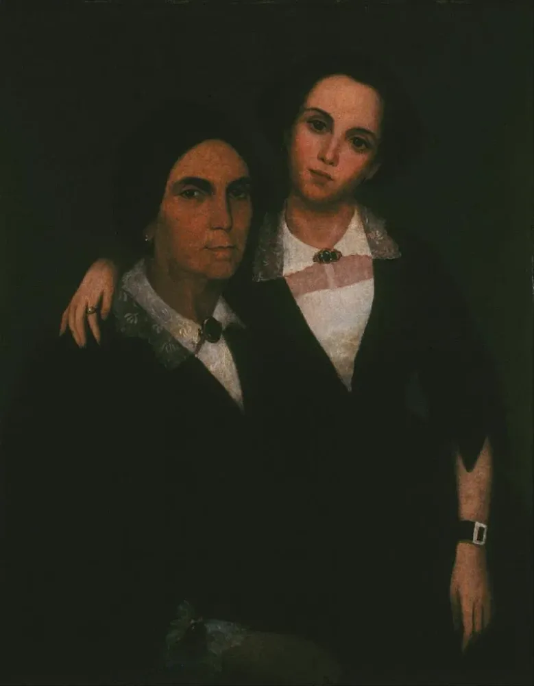 Gemälde Mutter und Tochter ohne Titel von M. Buenaventura Valentín - Anonym | Kunstdruck