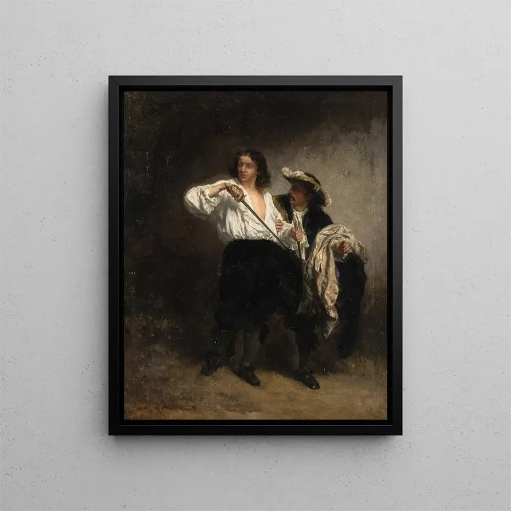Gemälde Nach dem Duell - August von Pettenkofen | Kunstdruck