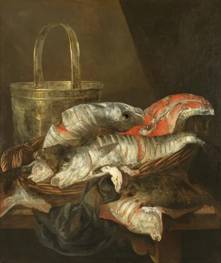Gemälde Natur stillleben mit Heringen und Plies - Abraham van Beijeren | Kunstdruck