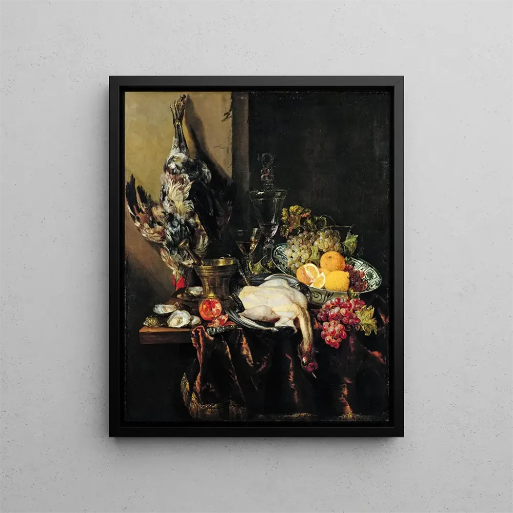 Gemälde Naturstillleben mit Früchten und Geflügel - Abraham van Beijeren | Kunstdruck