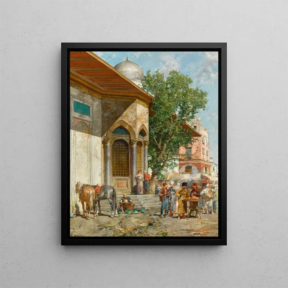Gemälde Nähe des Brunnens - Alberto Pasini | Kunstdruck