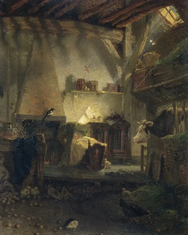 Gemälde Nourrisson gut bewacht - August Allebé | Kunstdruck
