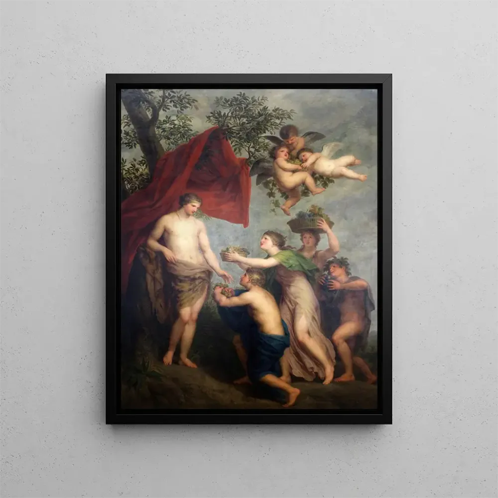 Gemälde Offrande à Bacchus - Andries Cornelis Lens | Kunstdruck