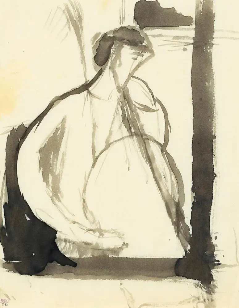 Gemälde Ohne Titel - Amedeo Modigliani | Kunstdruck