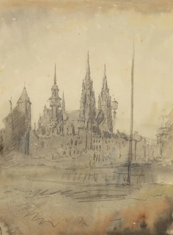 Gemälde Ostende im Nebel - Alfred Ost | Kunstdruck