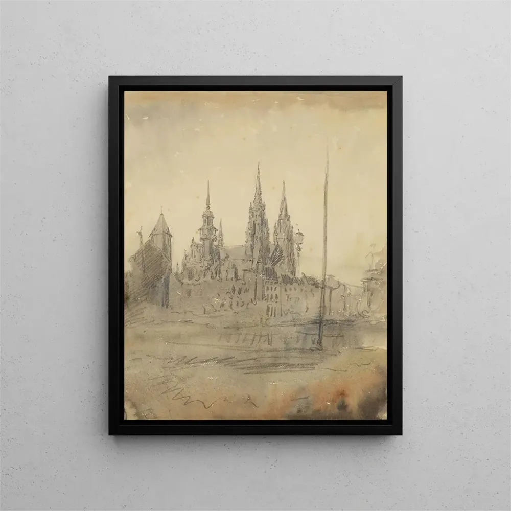 Gemälde Ostende im Nebel - Alfred Ost | Kunstdruck