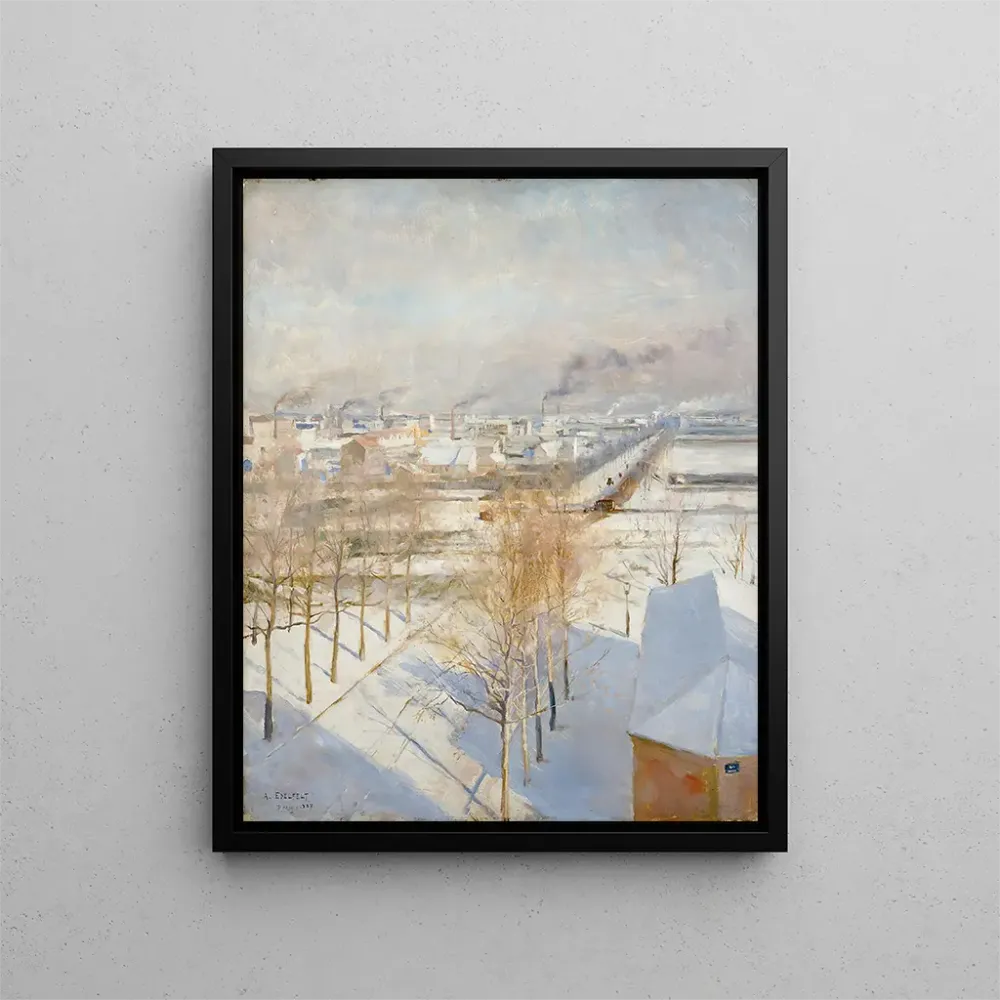Gemälde Paris unter dem Schnee - Albert Edelfelt | Kunstdruck