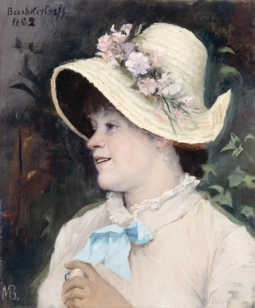 Gemälde La Parisienne, Porträt von Irma, Modell der Académie Julian - Marie Bashkirtseff | Kunstdruck