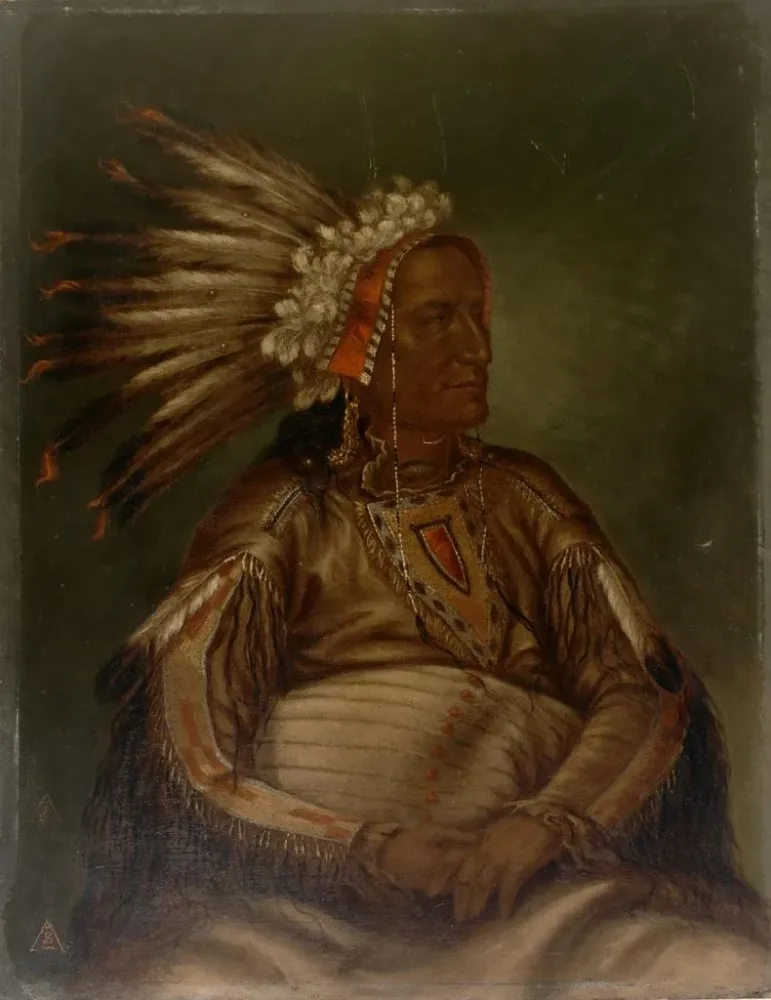Gemälde Plume rouge d'Omataahluta - Antonio Zeno Shindler | Kunstdruck