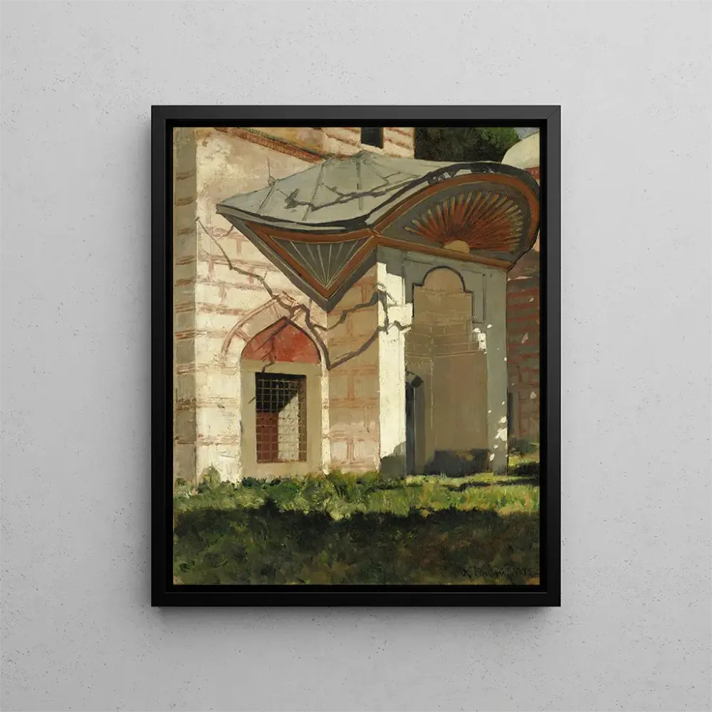 Gemälde Porte de turbine avec soleil radieux peint - Alberto Pasini | Kunstdruck