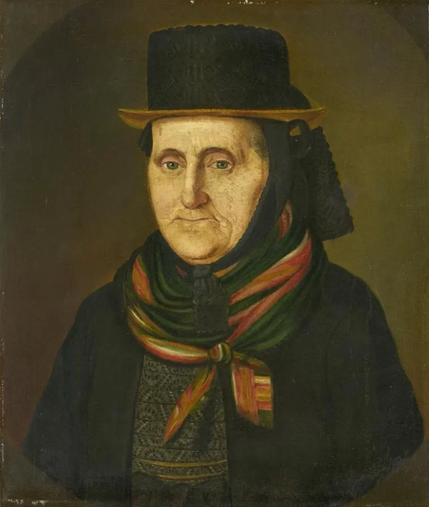 Gemälde Portrait Agatha Duffner née Dorer 1766-1842 - Adolf Duffner | Kunstdruck
