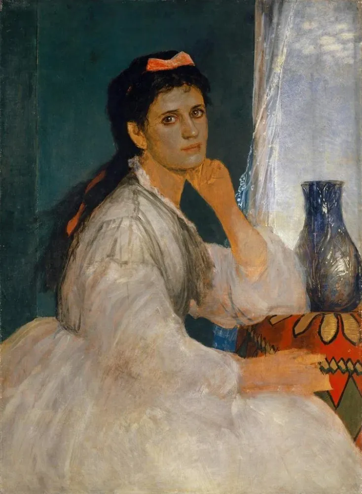 Gemälde Portrait de Clara Böcklin, fille înée de l'artiste - Arnold Böcklin | Kunstdruck