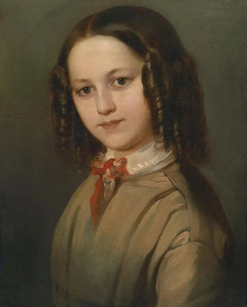 Gemälde Portrait der Kindheit von Mélanie Deinhardstein - Anton Romako | Kunstdruck