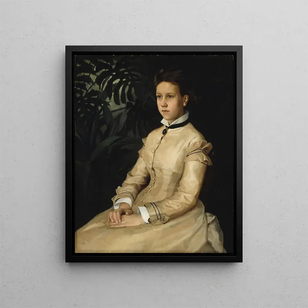 Gemälde Portrait der Künstlerin Schwester Ellen Edelfelt - Albert Edelfelt | Kunstdruck