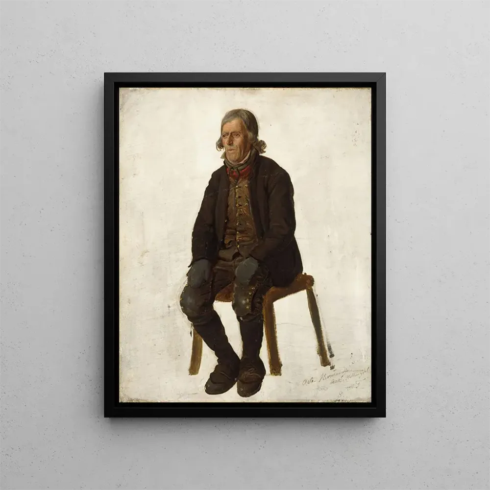 Gemälde Portrait des Asle Hermandsøn de Hallingdal - Adolph Tidemand | Kunstdruck