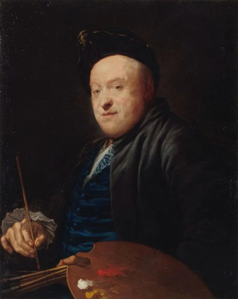 Gemälde Portrait des Malers Étienne Jeaurat 1699-1789 - Anonym | Kunstdruck