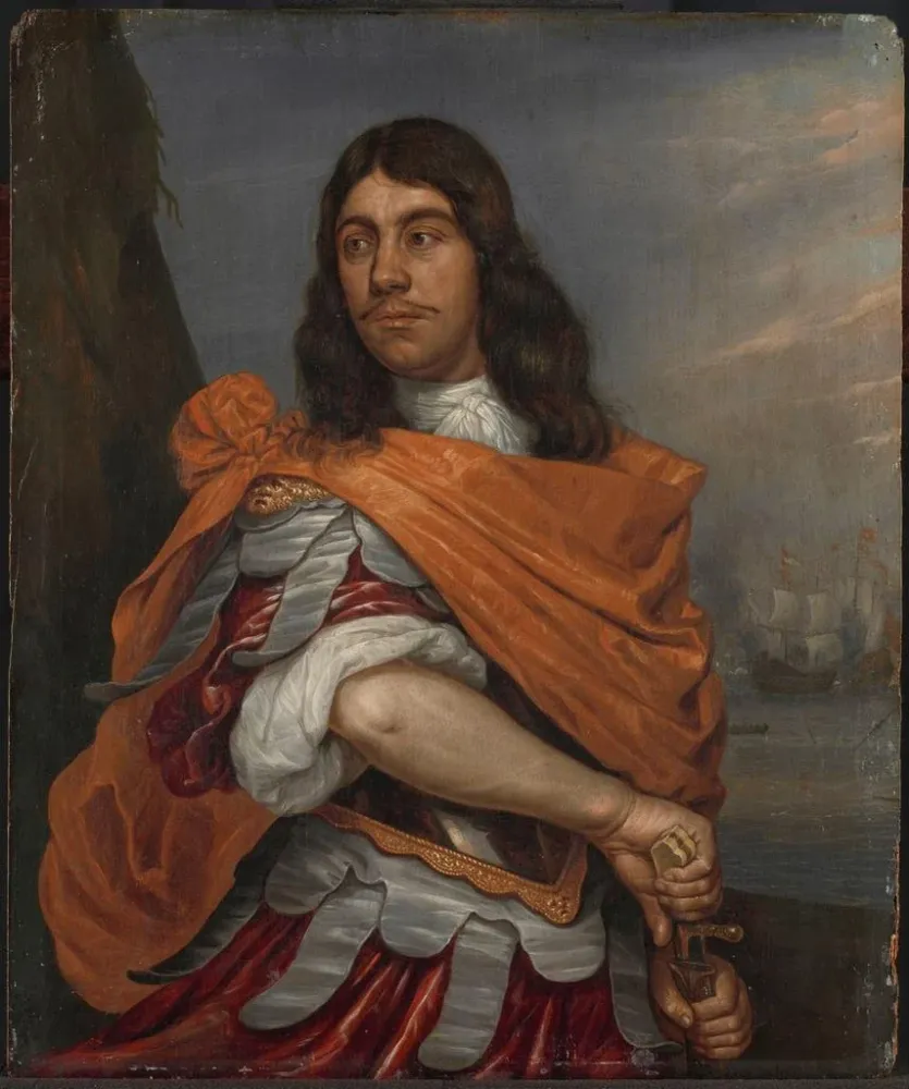 Gemälde Portrait des Vizeadmirals Cornelis Tromp römischer Kleidung - Abraham van Westerveld | Kunstdruck