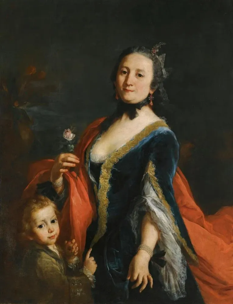 Gemälde Portrait einer Dame - Alessandro Longhi | Kunstdruck