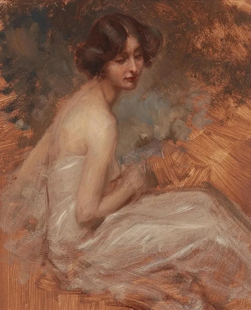 Gemälde Portrait einer Dame - Alois Hans Schram | Kunstdruck