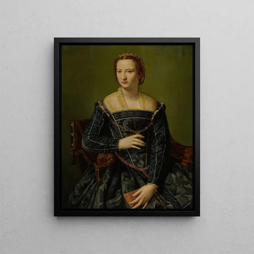 Gemälde Portrait einer Dame Schwarz - Alessandro Allori | Kunstdruck