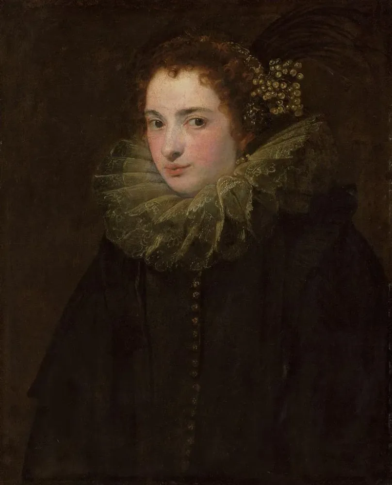 Gemälde Portrait einer edlen Frau - Antoine van Dyck | Kunstdruck