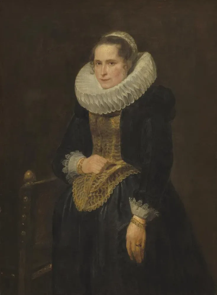 Gemälde Portrait einer flämischen Dame - Antoine van Dyck | Kunstdruck
