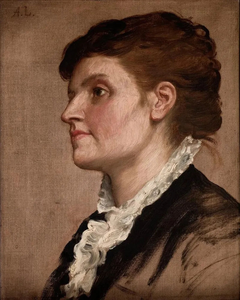 Gemälde Portrait einer Frau - Alphonse Legros