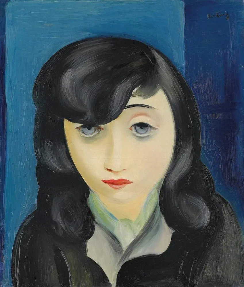 Gemälde Portrait einer Frau mit Pony - Moïse Kisling | Kunstdruck