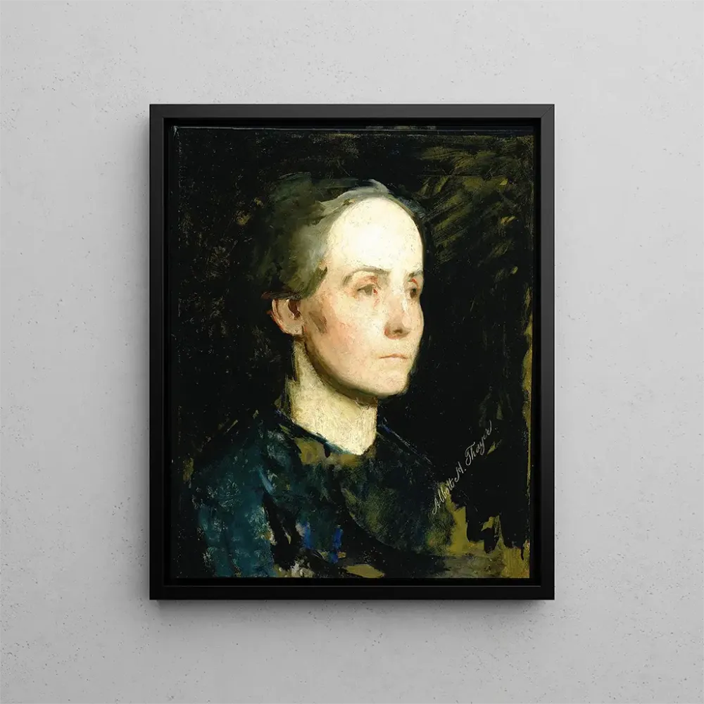 Gemälde Portrait einer Frau Mlle Gertrude Bloede - Abbott Handerson Thayer