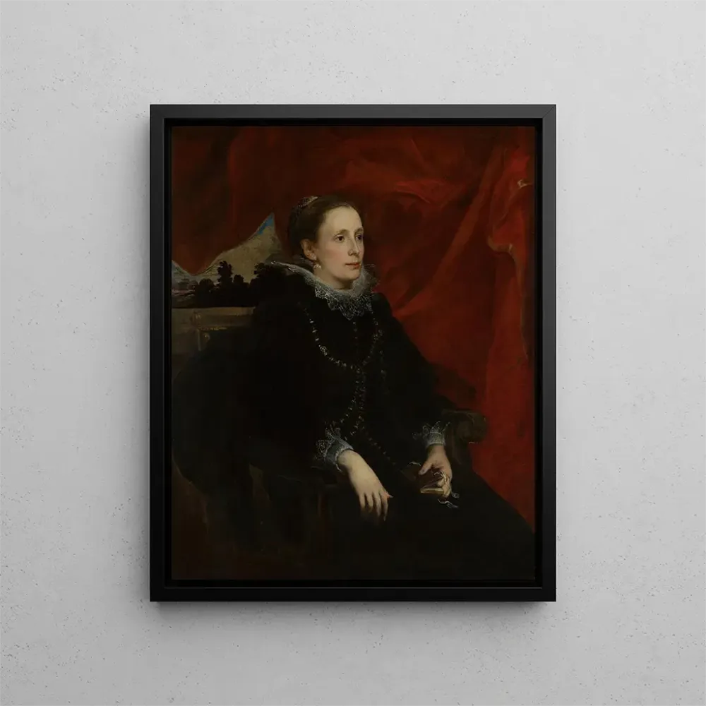 Gemälde Portrait einer Frau namens die Marquise Durazzo - Antoine van Dyck | Kunstdruck