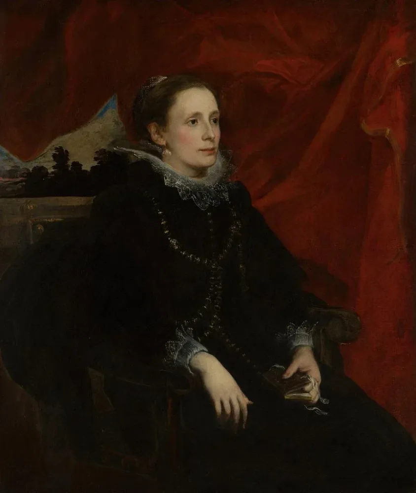 Gemälde Portrait einer Frau namens die Marquise Durazzo - Antoine van Dyck | Kunstdruck