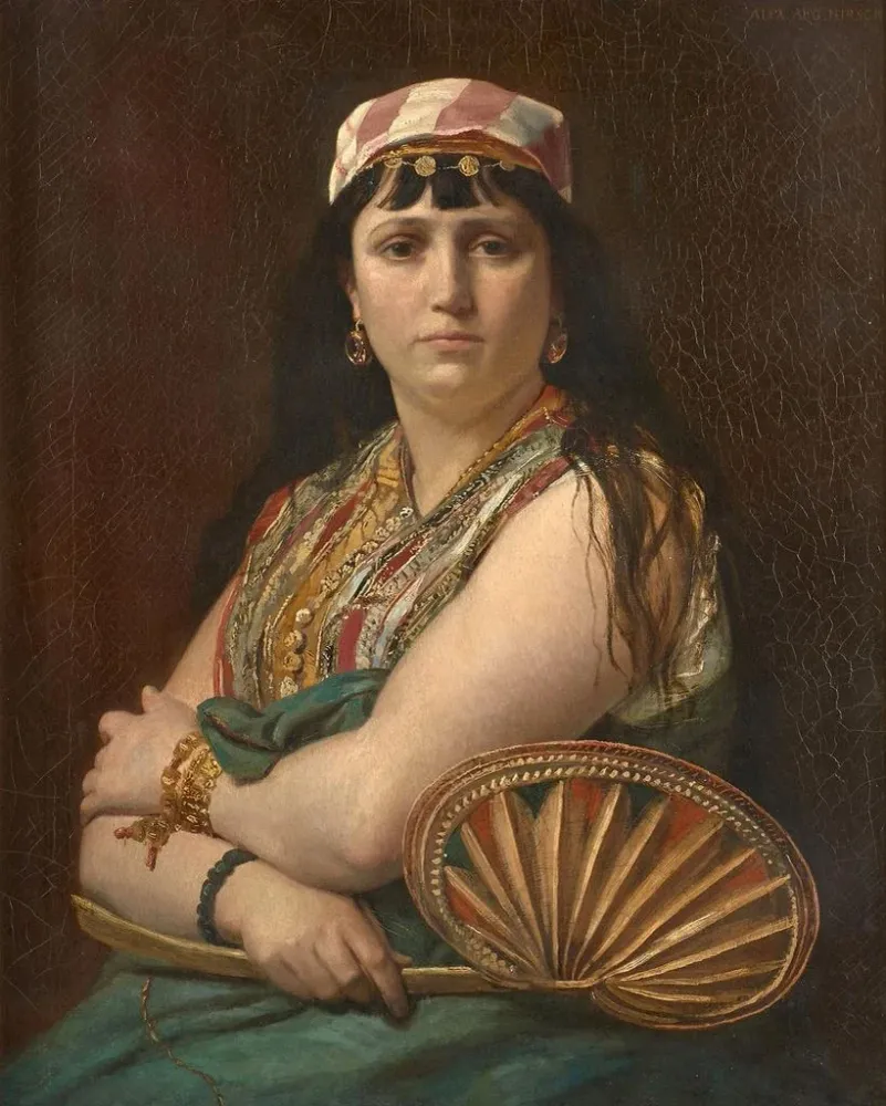 Gemälde Portrait einer Frau im orientalischen Stil - Auguste Alexandre Hirsch
