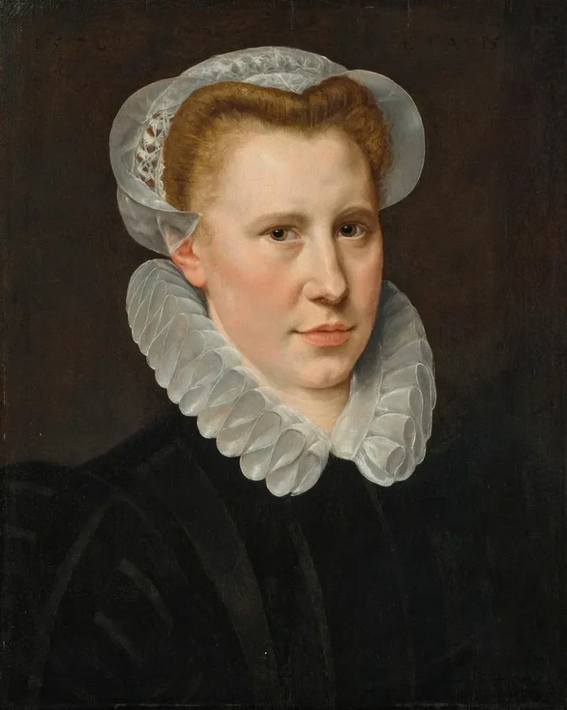 Gemälde Portrait einer jungen Frau - Adriaen Thomasz Key | Kunstdruck