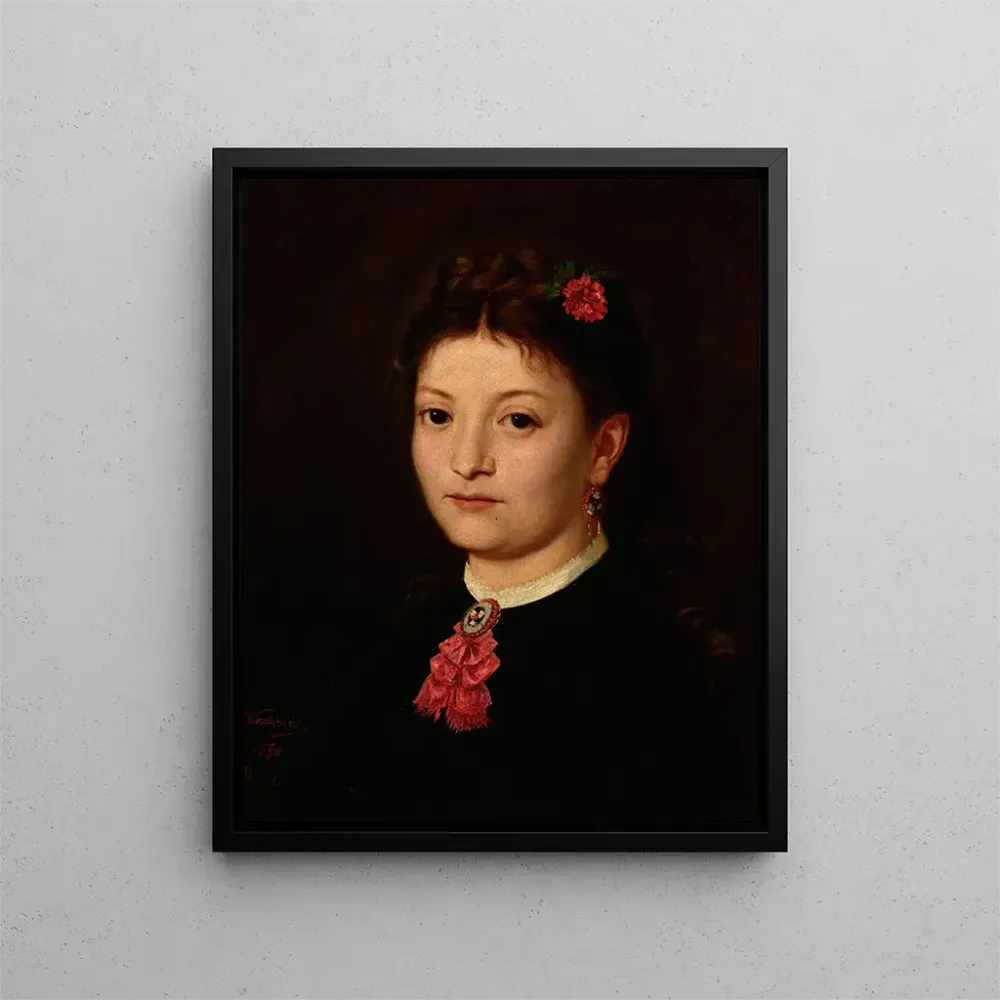 Gemälde Portrait einer jungen Frau - Antoni Kozakiewicz | Kunstdruck