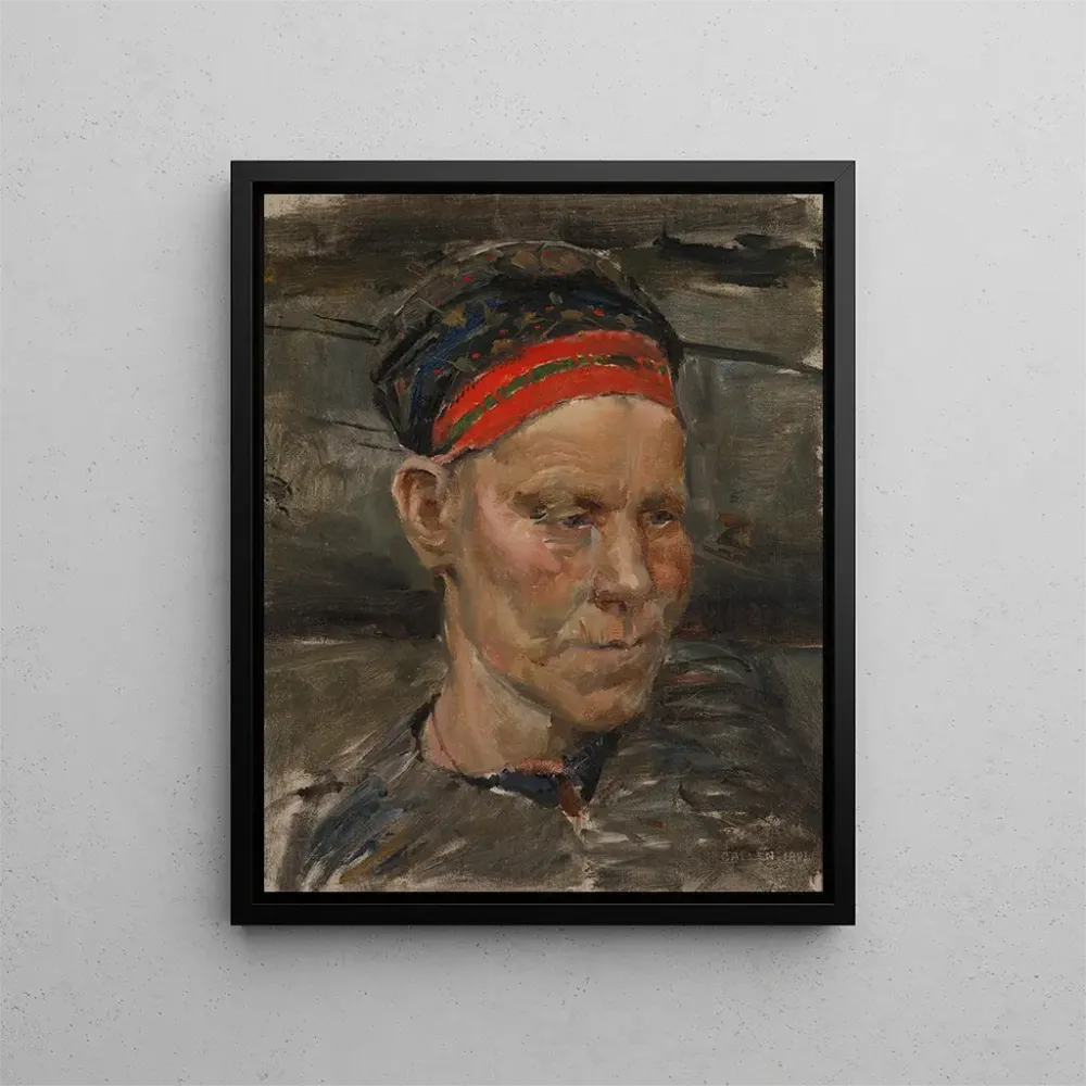 Gemälde Portrait einer karelischen Frau - Akseli Gallen-Kallela | Kunstdruck
