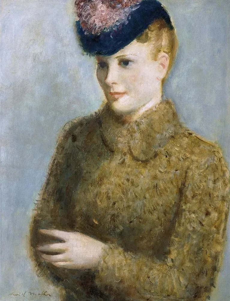 Gemälde Portrait einer Mädchen - Arvid Mather | Kunstdruck