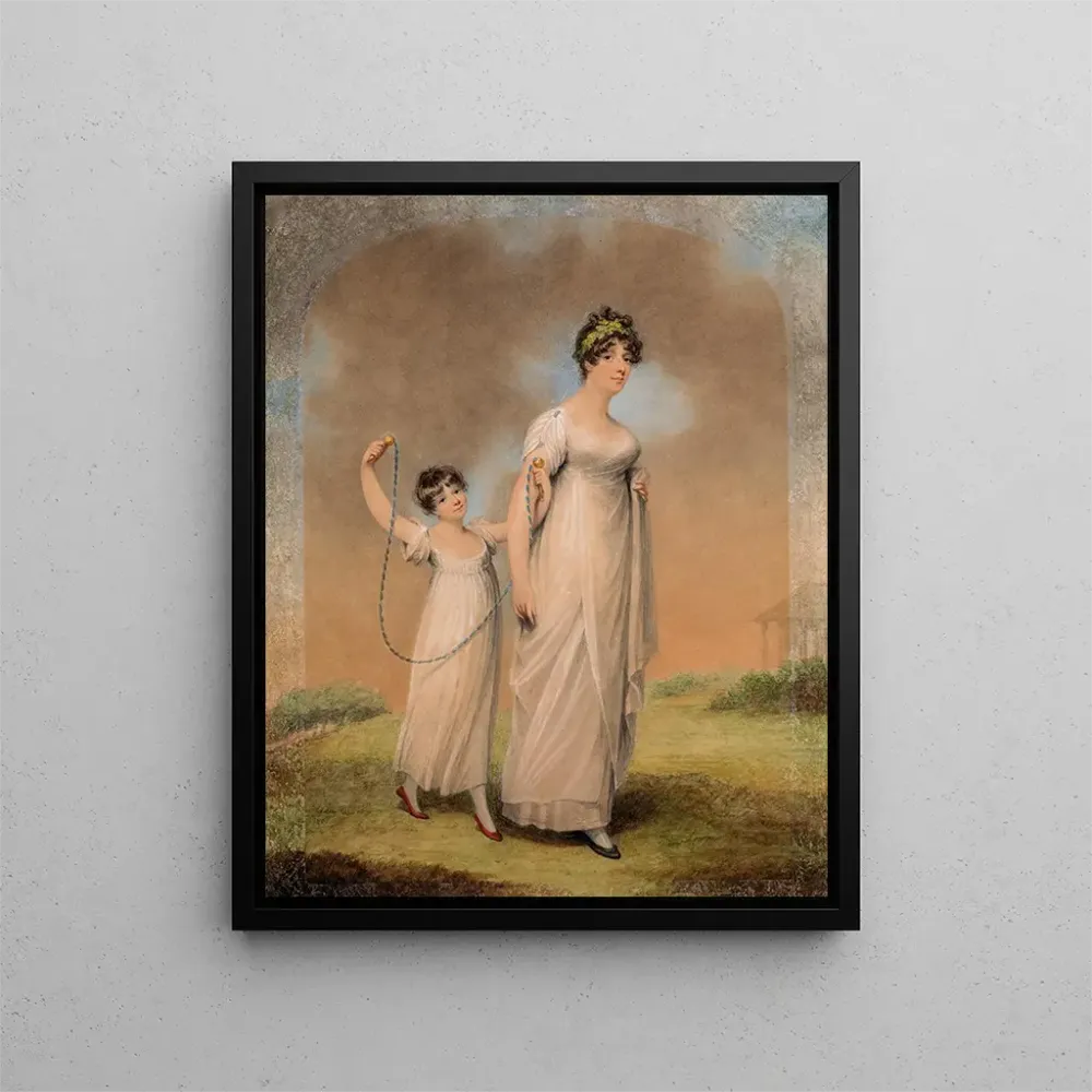 Gemälde Portrait einer Mutter und ihres Kindes - Adam Buck | Kunstdruck