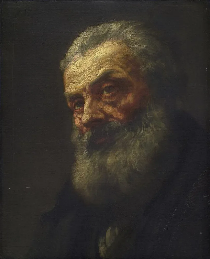 Gemälde Portrait eines alten Mannes - Alphonse Legros | Kunstdruck